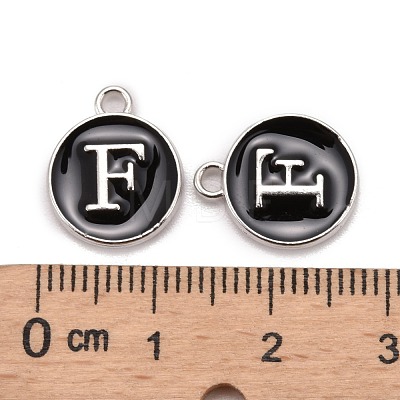 Platinum Plated Alloy Charms ENAM-S118-02F-P-1