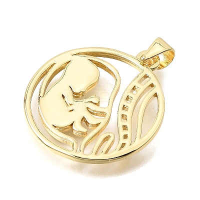 Brass Pendants KK-CBAF3A5-06G-1