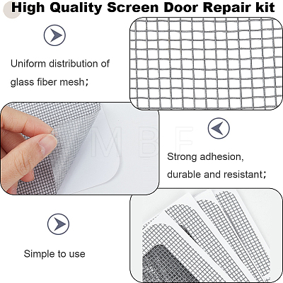 Gorgecraft 20 Sheets 4 Style Self-adhesive Plastic Window Screen Repair Tapes DIY-GF0008-01-1