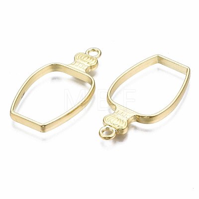 Rack Plating Alloy Bottle Open Back Bezel Pendants PALLOY-S047-31E-FF-1