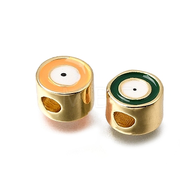 Brass Enamel Beads KK-CBA0E55-05G-1