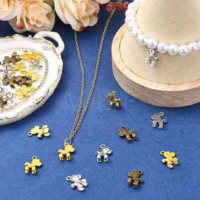 30Pcs 3 Colors Animal Charms Alloy Pendants FIND-FS0005-35-1