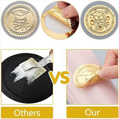 Self Adhesive Gold Foil Embossed Stickers DIY-WH0575-036-1