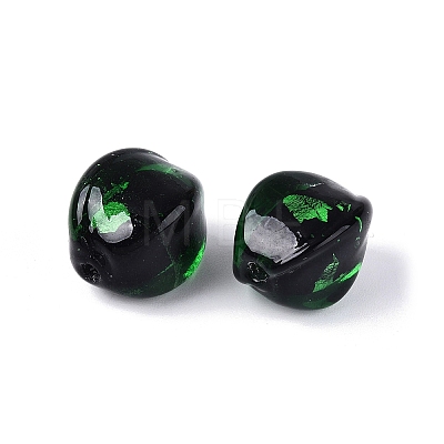 Handmade Silver Foil Glass Beads FOIL-N034-01D-1