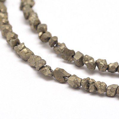 Natural Pyrite Nuggets Beads Strands G-I125-84-1