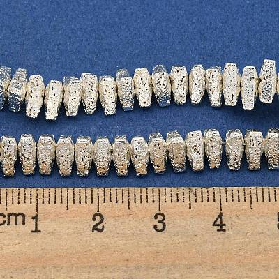 Electroplated Natural Lava Rock Beads Strands G-I360-H01-04-1