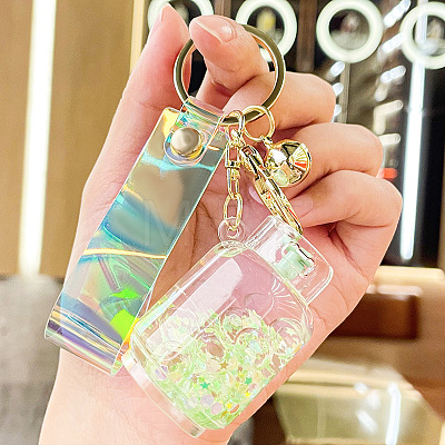 Acrylic Luminous Into Oil Canister Pendant Keychains LUMI-PW0004-018C-1