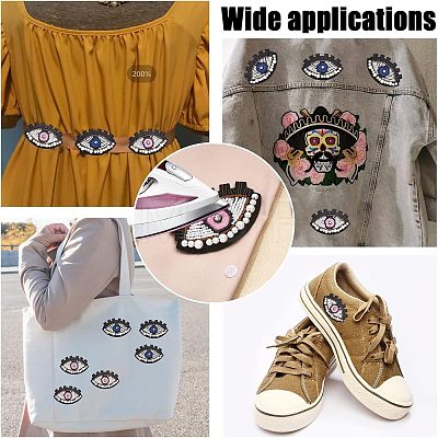 4Pcs 2 Colors Computerized Embroidery Cloth Iron On Patches PATC-CA0001-02-1