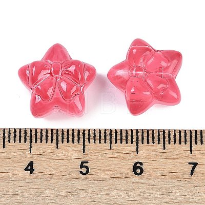 Transparent Spray Paint Glass Beads GLAA-H035-02-1