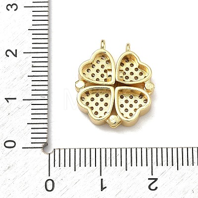 Saint Patrick's Day Brass Micro Pave Clear Cubic Zirconia Deployable Pendants KK-A293-27A-G-1