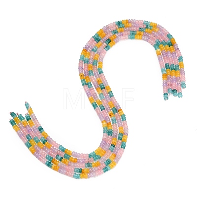 Gradient Color Natural Dyed White Jade Beads Strands GG-CBA1E0E-01D-1