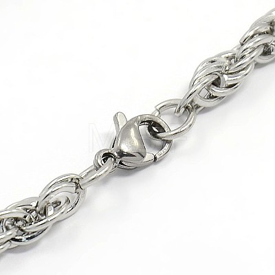 Fashionable 304 Stainless Steel Rope Chain Bracelet Making X-STAS-A028-B054P-1