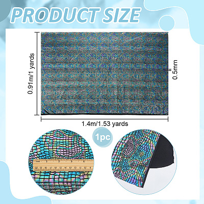 Polyester Elastic Fabric with Crocodile Pattern DIY-PH0036-91B-1