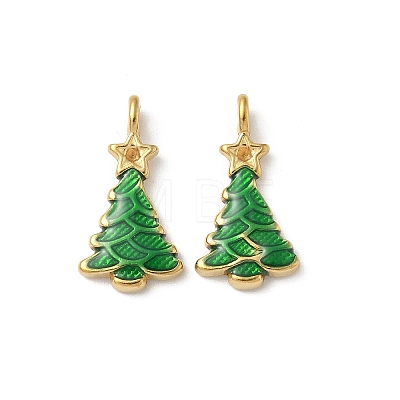 304 Stainless Steel Enamel Pendants STAS-L300-012G-37-1