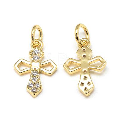 DIY Brass Micro Pave Cubic Zirconia Charms DIY-S030-67G-1