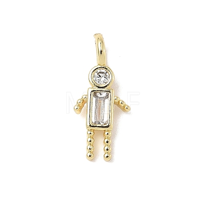Brass Micro Pave Cubic Zirconia Pendants ZIRC-I356-17G-A01-1