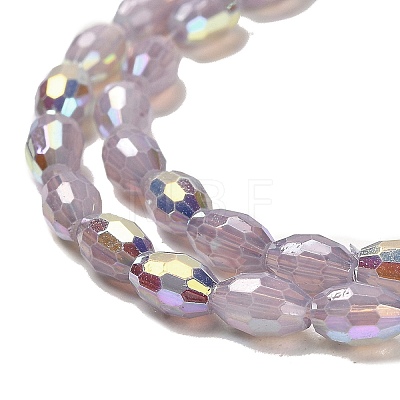 Baking Painted Glass Beads Strands DGLA-D001-02B-1