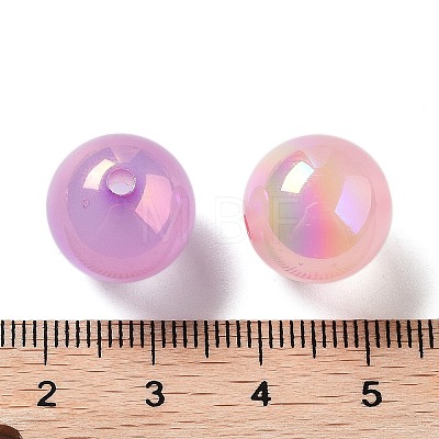 UV Plating Iridescent Acrylic Beads MACR-D032-04-1