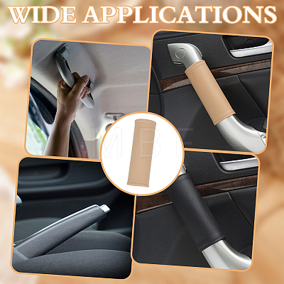 Eco-friendly Leather Car Door Handle Protective Cover FIND-WH0139-972A-1