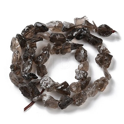 Raw Rough Natural Smoky Quartz Beads Strands G-B065-C17-1