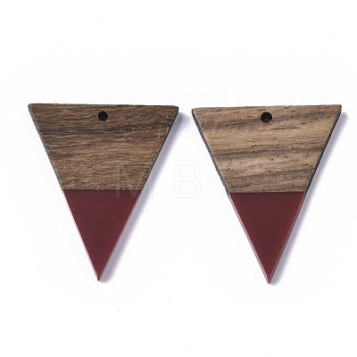 Resin & Walnut Wood Pendants RESI-T035-06D-1