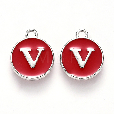 Platinum Plated Alloy Enamel Charms LS-ENAM-S118-03V-P-1