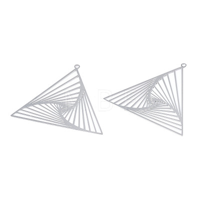 Non-Tarnish 201 Stainless Steel Filigree Pendants STAS-S118-053-1