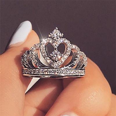 Fashionable Alloy Rhinestone Finger Rings FS-WG5016E-02-1