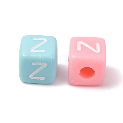Opaque Acrylic European Beads AC-CBA7A73-01Z-1