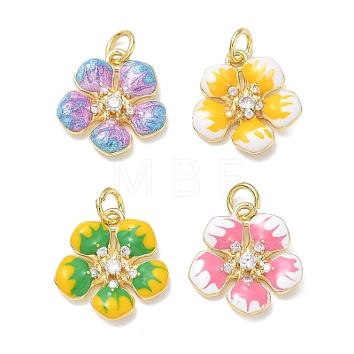 Brass Micro Pave Cubic Zirconia Pendants KK-CBA3AFC-03G-1