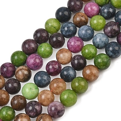 Natural Dyed White Jade Beads Strands GG-CBAEB22-B01-8mm-15-1