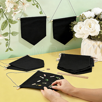 Polycotton Wall Hanging Brooch Jewelry Banner Holder AJEW-WH0596-833A-1