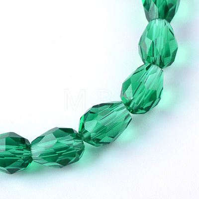 Transparent Glass Bead Strands GLAA-R024-6x8mm-10-1