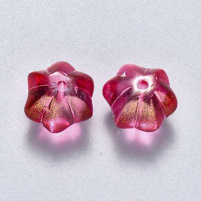 Transparent Spray Painted Glass Beads GLAA-S190-005A-03-1
