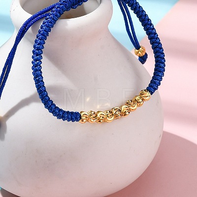 Polyester Cord Braided Bead Bracelets for Women BJEW-L698-01G-13-1