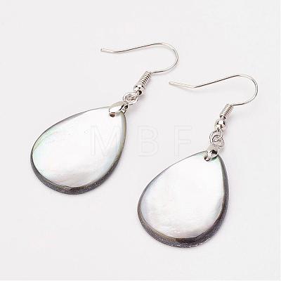 Shell Dangle Earrings EJEW-F094-01P-1