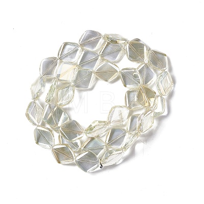 Electroplate Glass Beads Strands EGLA-L032-FR04-1