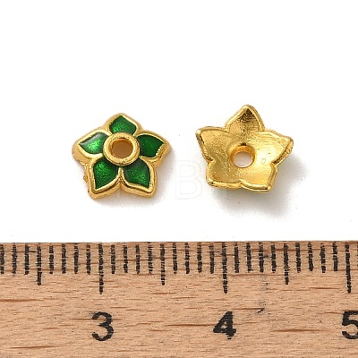 Alloy Enamel Beads Caps FIND-G074-02G-1