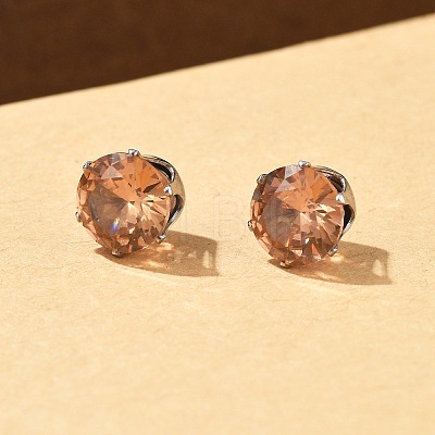 Cubic Zirconia Clip-on Earrings EJEW-L100-01P-04-1