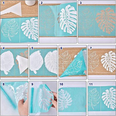 Self-Adhesive Silk Screen Printing Stencil DIY-WH0173-001X-1