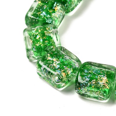 Handmade Dichroic Foil Glass Beads Strands DICH-U001-07E-1