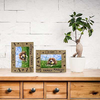 Pet Theme Rectangle Wooden Photo Frames AJEW-WH0292-011-1