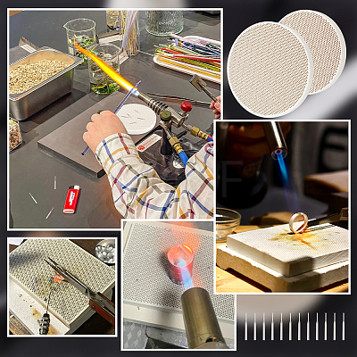 Quartz Honeycomb Ceramic Soldering Boards AJEW-OC0005-53B-1