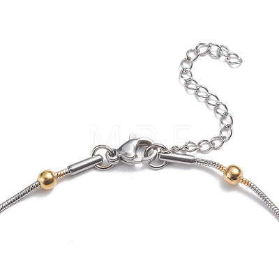 304 Stainless Steel Round Snake Chain Anklets X-AJEW-G024-13A-1