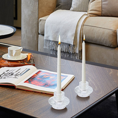 8Pcs Glass Candle Holder AJEW-GL0003-37-1