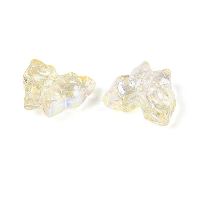 Electroplate Transparent Glass Beads Strands EGLA-T029-06E-1