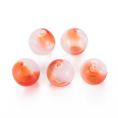 Transparent Handmade Blown Glass Globe Beads GLAA-T012-31B-02-1