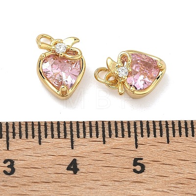 Brass Micro Pave Cubic Zirconia Pendants KK-A291-10G-1