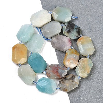 Natural Flower Amazonite Beads Strands G-B125-P03-01-1