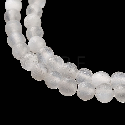 Natural Selenite Beads Strands G-K336-02-1